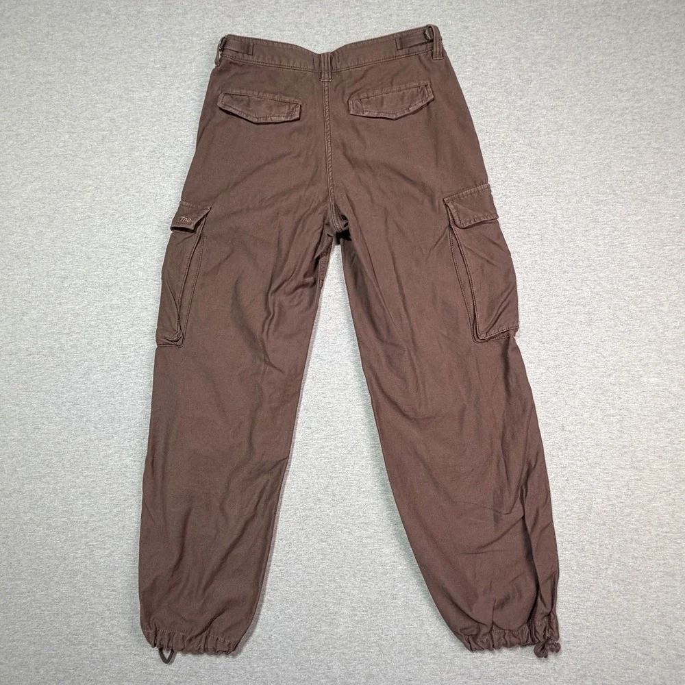 TNA Brown Cargo Utility Straight Leg Denim Jeans‎ RVST 03-06-35345-R-WI22 Size 4
